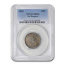 1838 Liberty Seated Quarter MS-64 PCGS (No Drapery) 1838 Liberty Seated Quarter MS-64 PCGS (No Drapery)